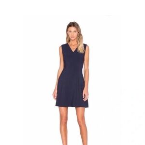 Kate Spade Navy Crepe A-Line Dress Classic Preppy - Size 6